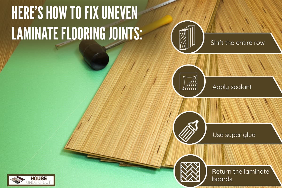 laminate carpentry background with light-brown cover - Laminate Flooring Joints Not Flush - How To Fix