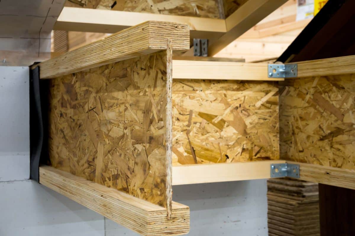 An example of the use of I-beam from OSB