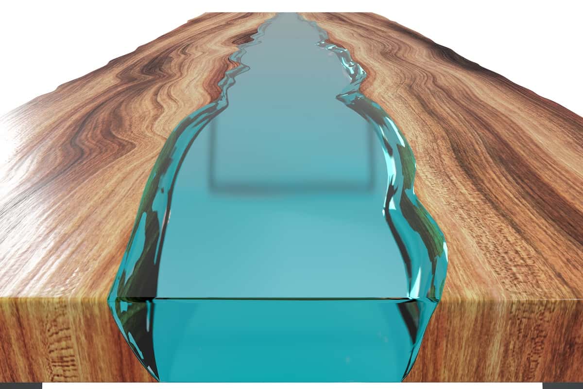 Does Epoxy Resin Make Wood Water Proof - Live edge wooden table with epoxy resin