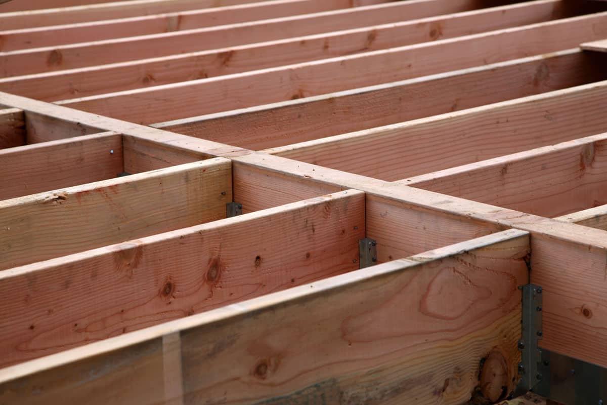 photo of a wooden joist of the floor