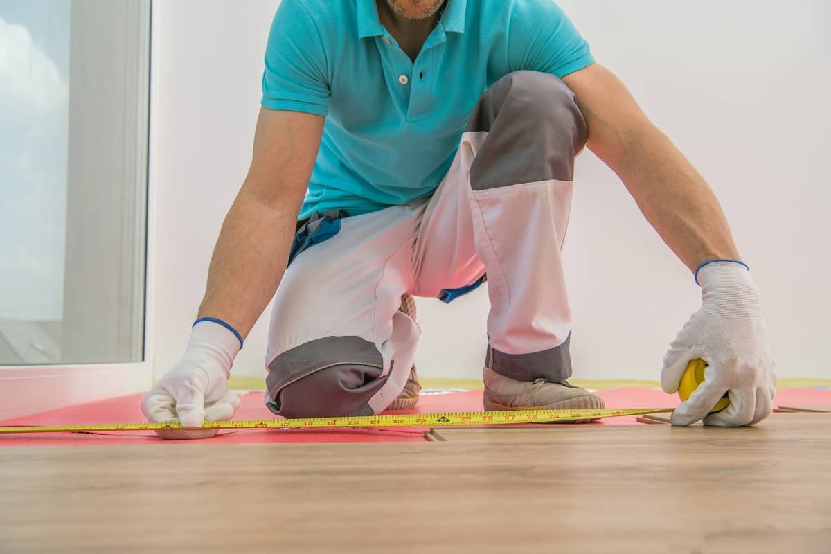 Ensure spacing between flooring and baseboard