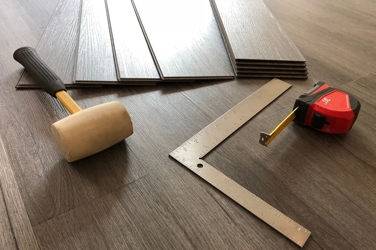 Laminated flooring installing materials